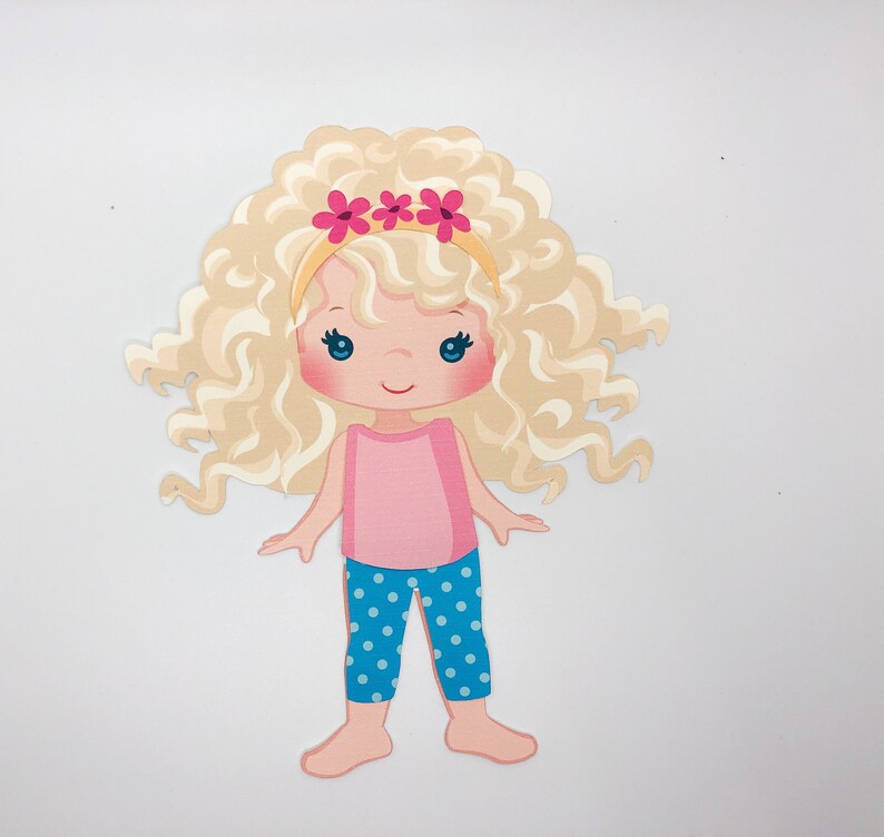 Magnetic Paper Doll Curly Hair Summer Doll Traditional Girl | Etsy