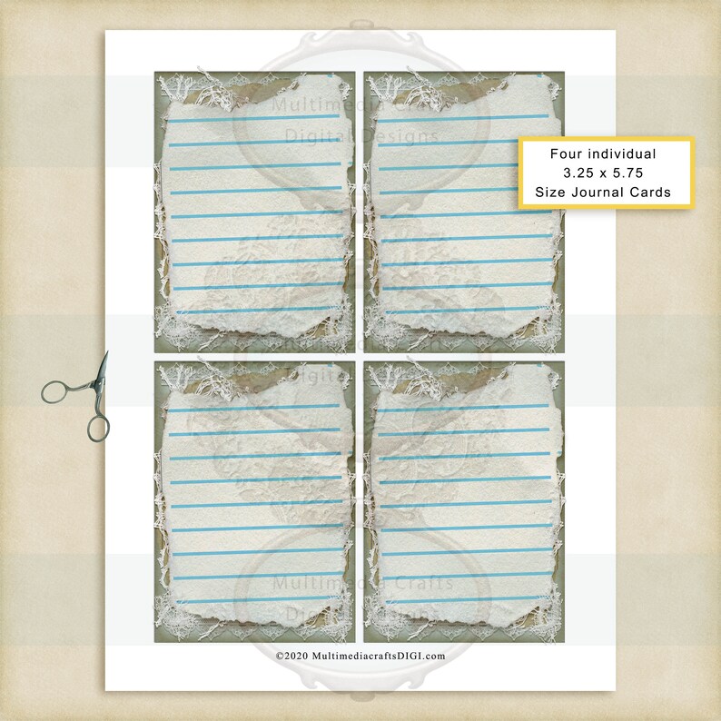Hello Spring_Journal Cards. Commercial Use digital papers. Scrapbook, Junk journal, mixed media. Tags image 2