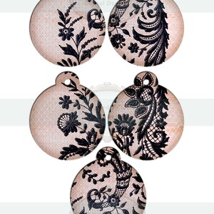 Blooming Ornaments_3.25 x 3.5 digital tags. Shabby chic, ephemera, scrapbook, journal image 4