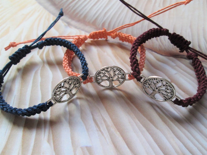 Hemp Bracelet Tree of Life Hemp Jewelry Custom Adjustable Etsy