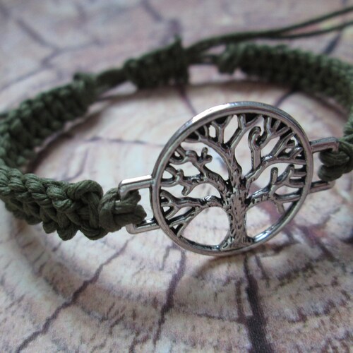 Tree of Life Hemp Adjustable Bracelet Etsy