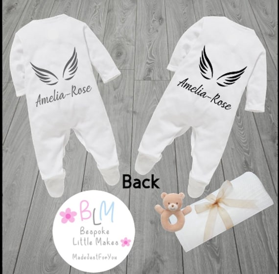 angel wing baby grow
