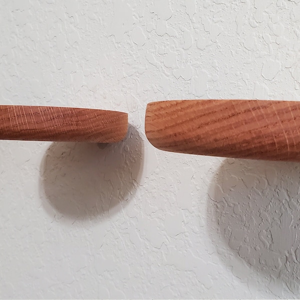 Wood Floating Shelf | Round Wood Shelf | Wall Mount Shelf | Minimalist Shelf | Small Shelf I Wood Wall Decor I Plant Shelf I Candle Shelf