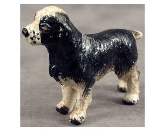 CAST IRON DOORSTOP MECHANICAL BANK SPANIEL DOG STATUE