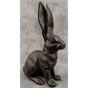French Country RABBIT Cast Iron DOORSTOP STATUE Hare Farm Wildlife