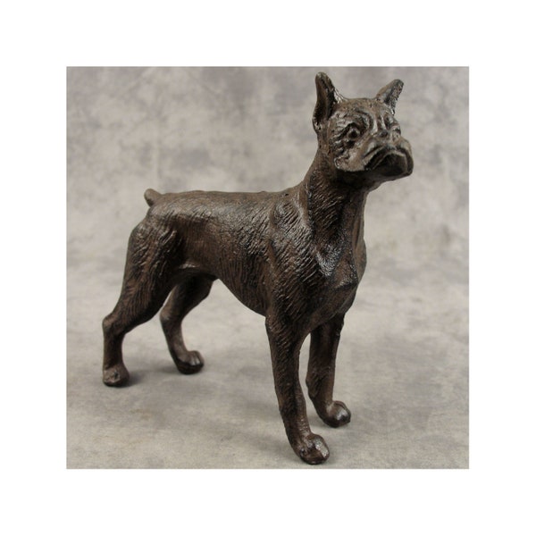 BOXER DOG Cast Iron STATUE Great as a Doorstop too!