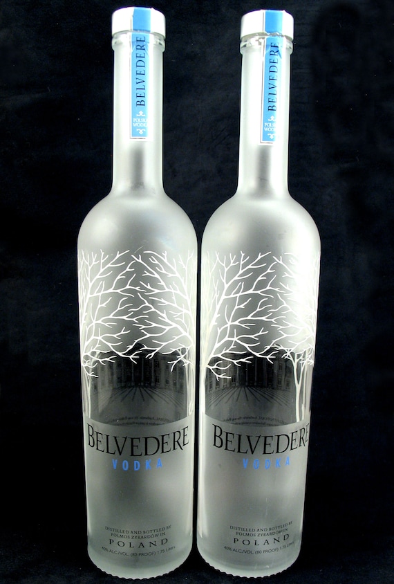Empty Belvedere Vodka Bottle 