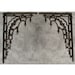 2 Architectural GOTHIC RENAISSANCE Cast Iron Shelf BRACKETS Wall Corner Brackets Antiqued Brown 