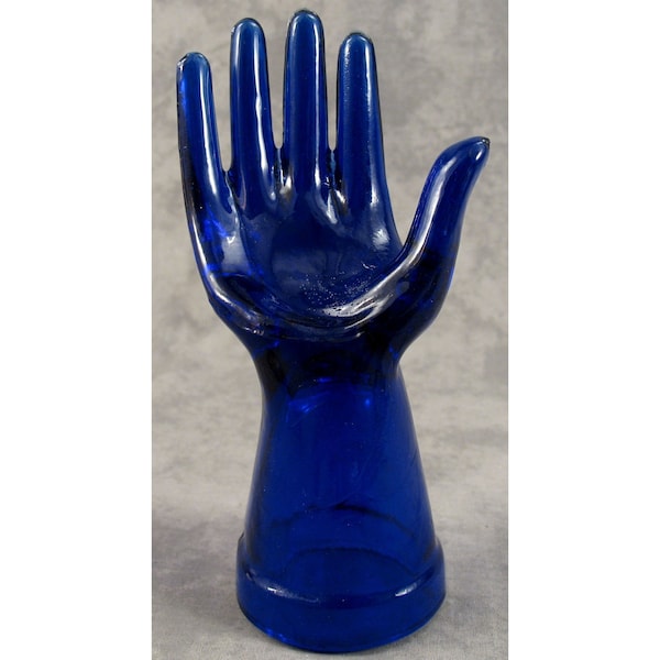 Cobalt BLUE Glass RING Jewelry Display HAND Accessories Mannequin