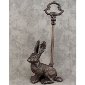 Heavy Cast Iron Rabbit Doorstop Carry Handle Door Stop Bunny Stopper Home Decor Heavy Cast Iron Rabbit Doorstop Carry Handle Door Stop Bunny Stopper Home Decor