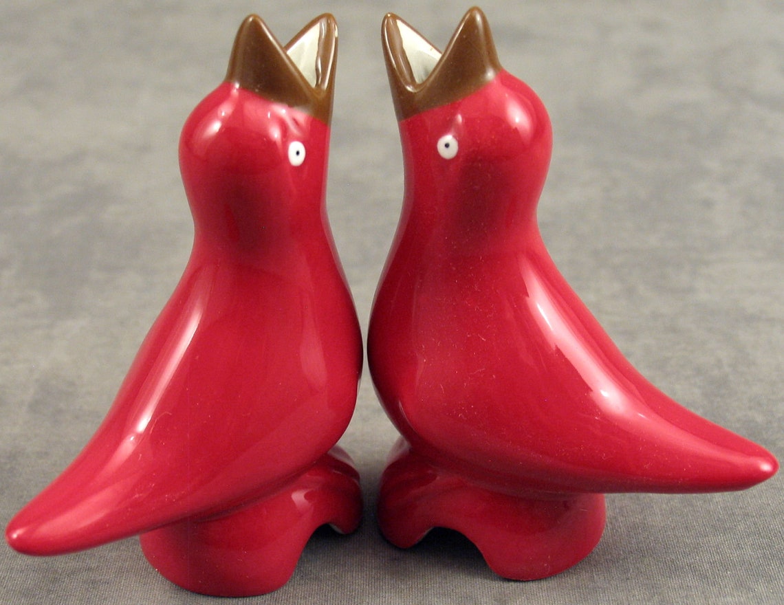 Pair Ceramic Red BIRD PIE VENTS Baking Pie Steam Vent Kitchen Etsy