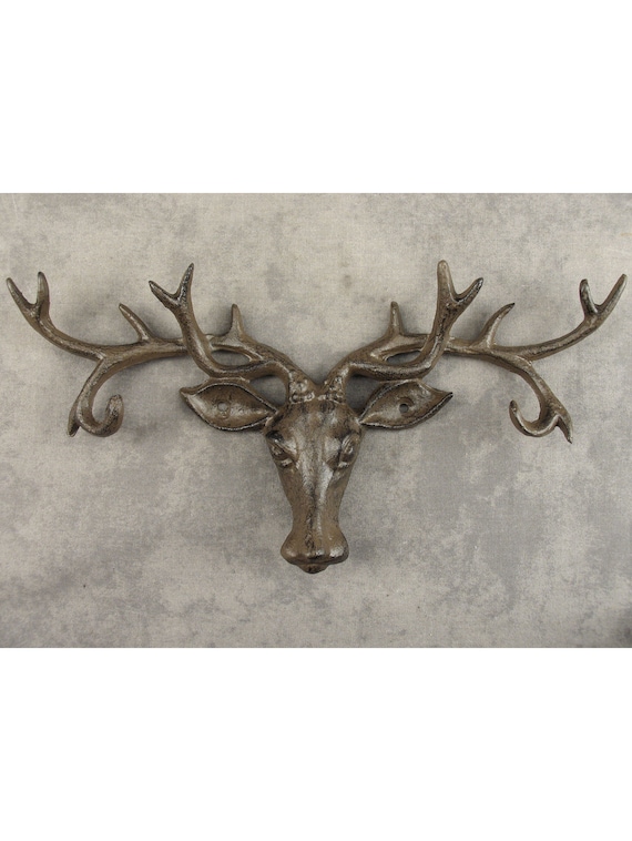 3D Metal Buck Deer Antlers Bathroom/Kitchen Towel Hanger Hat Rack Key Ring Hook 3D Metal Buck Deer Antlers Bathroom/Kitchen Towel Hanger Hat Rack Key Ring Hook