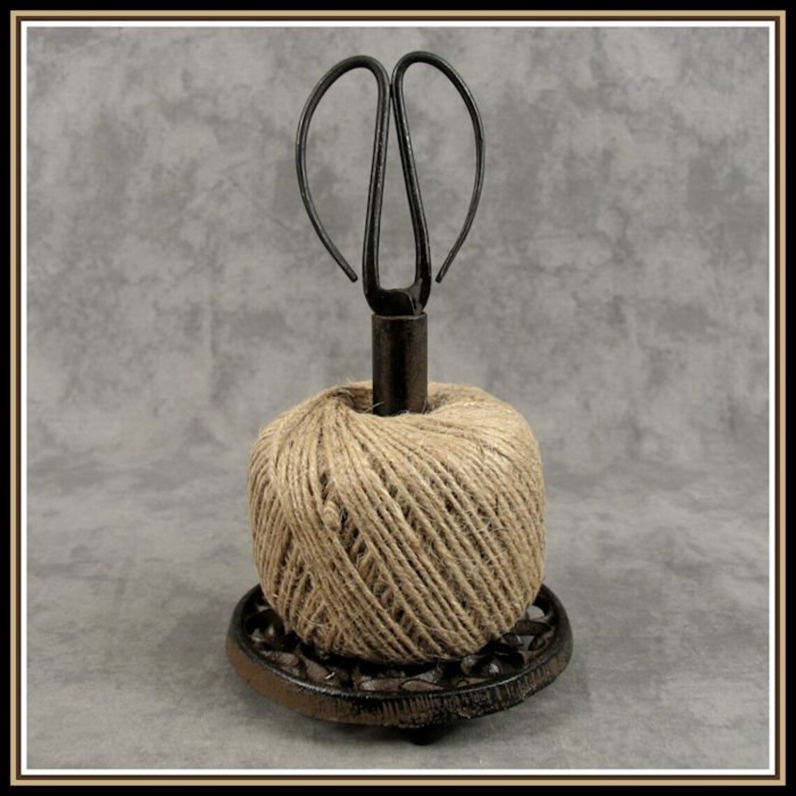 Cast Iron TWINE HOLDER With SCISSOR for Kitchen or Crafts Etsy