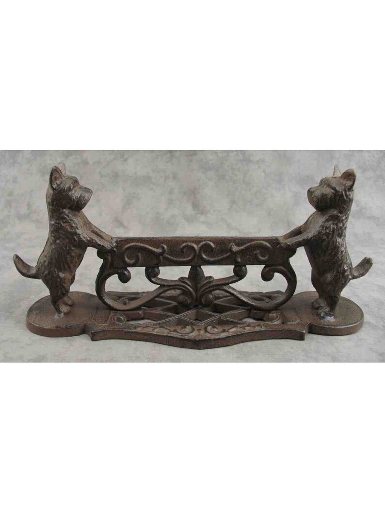 SCOTTISH TERRIER Cast Iron Boot SCRAPER Heavy Scottie Dog Etsy