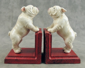 Pair of ENGLISH BULLDOG Cast Iron Heavy BOOKENDS