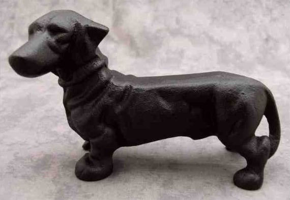 DACHSHUND Cast Iron STATUE DOORSTOP Doxie Weiner Dog Etsy Canada