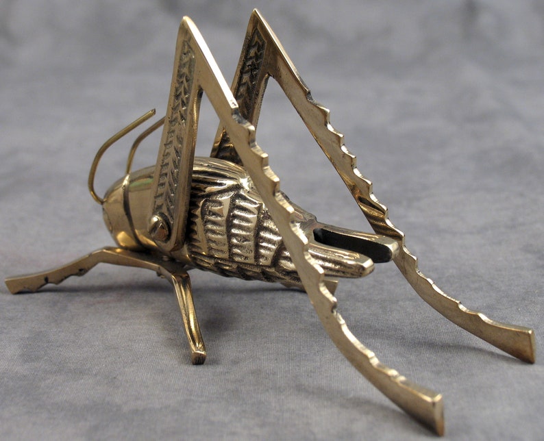 Fireplace Hearth CRICKET Brass GOOD LUCK Sculpture Home Garden Etsy
