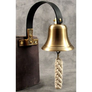 Brass SHOPKEEPER DOOR BELL Wrought Iron Mount