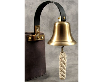 SHOPKEEPERS DOOR Entry BELL Brass & Wrought Iron Door Mount Doorbell Shop Bell