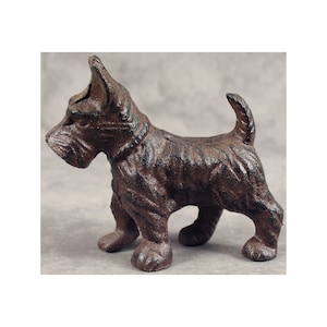 SCOTTISH TERRIER Cast Iron Larger MINIATURE Statue Paperweight Scottie Dog