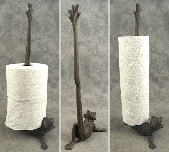 Stretching FROG PAPER TOWEL Holder Toilet Paper Holder Cast Iron Kitchen Decor Etsy