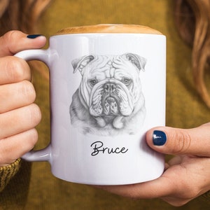 Custom English Bulldog Coffee Mug - Personalized Dog Gifts for Pet Owners - Gift for Dog Mom - Gift for Dog Dad - Gift for Dog Lover