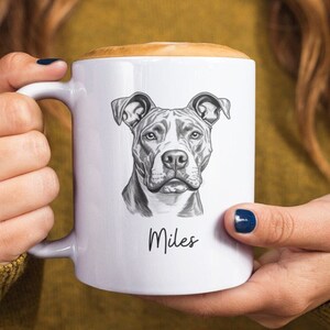 Custom Pitbull Coffee Mug - Personalized Dog Gifts for Pet Owners - Gift for Dog Mom - Gift for Dog Dad - Gift for Dog Lovers