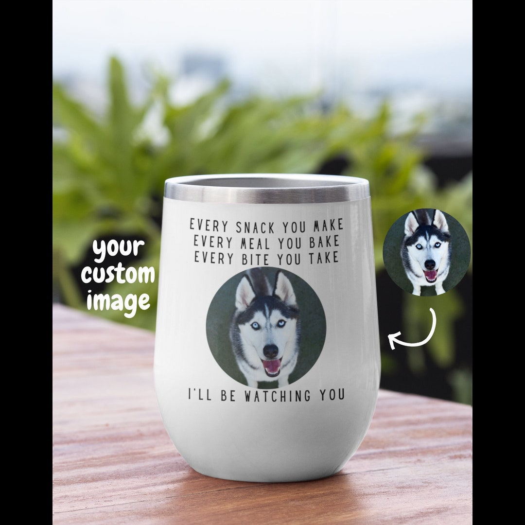 Personalized Siberian Husky Wine Glass Tumbler Custom Dog Gifts for