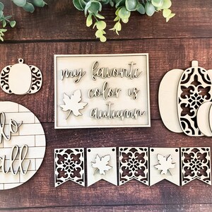 Fall Tiered Tray | DIY tiered tray kit | DIY Craft Kit | Do It Yourself Kit | Diy Kit | DIY Paint Kit | Tiered Tray Bundle | Paint Kit