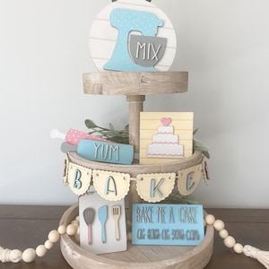 Bakery Tiered Tray Decor | Tiered Tray Mini Signs | Kitchen Decor | Tiered Tray Bundle | Tier Tray signs | Farmhouse Home Decor | Bakers