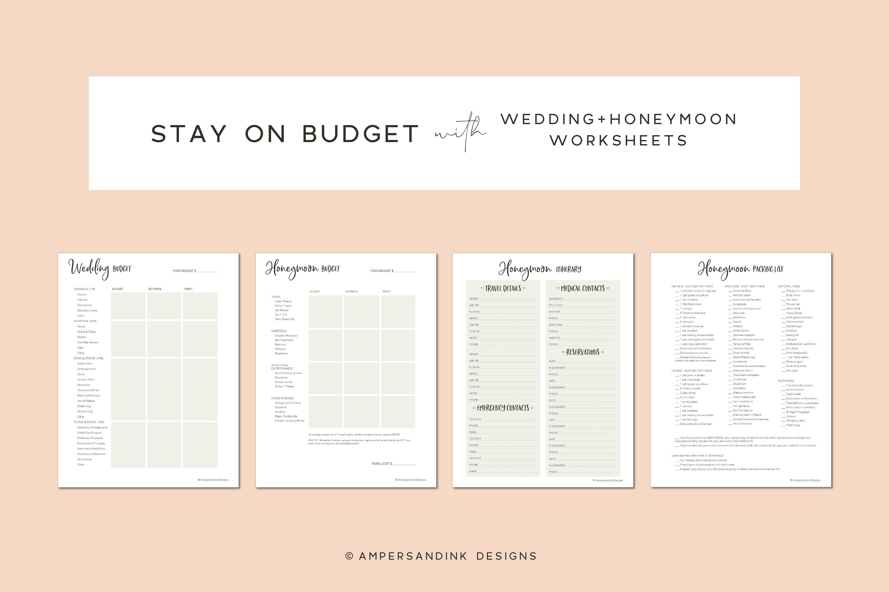 Honeymoon Budget Template Honeymoon Budget Template