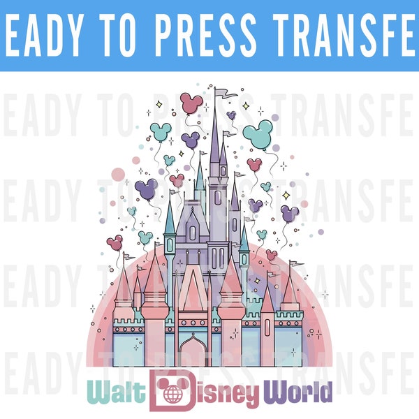Walt Disney World Ready To Press Iron On Decal DTF Transfer For DIY Shirts - Ready to Press Screen Print Transfer - DTF Iron On Transfer