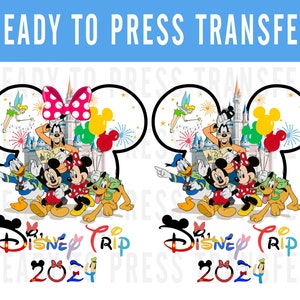 Disney Family Vacation 2024 Ready To Press Iron On Decal DTF Transfer for Shirts - Mickey Design Transfer - DTF Decal Transfers