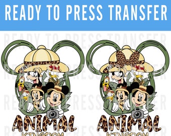 2024 Safari Animal Kingdom DTF Iron On Decal Transfer  - Ready To Press - Transfer For Shirt - Mickey Design Transfer - DTF Decal Transfer