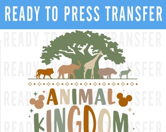 Disneys Animal Kingdom Iron On Decal For Shirts - Ready To Press - Transfers For Shirts - Mickey Design Transfer - DTF Decal Transfers