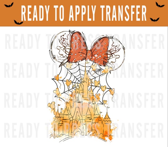 Fall Castle Watercolor Halloween Shirt Decal | Disney Halloween Shirt | Not So Scary Halloween Party | Disneyland Halloween DTF Transfer