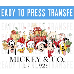 Christmas Mickey and Co Transfer - Ready To Press - Transfers For Shirts - Very Merry Christmas Transfers - Design Transfer