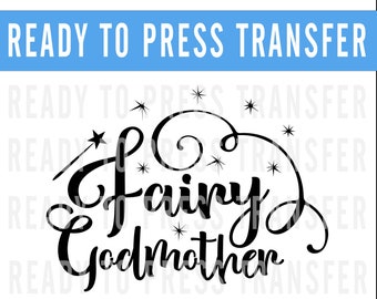 Fairy God Mother Transfer - Ready To Press - Transfers For Shirts - Disney Transfers - Mickey Design Transfer - DTF Decal Transfers