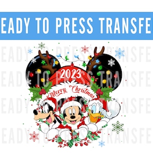 Disney Christmas Iron On Transfer For T-Shirt & Other Light Color Fabrics  #8