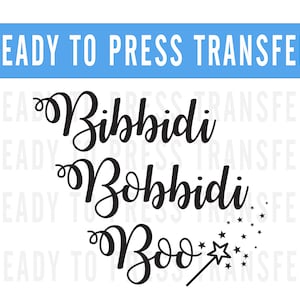 Disney Cinderella Inspired Bibbidi Bobbidi Boo Design - Disney DTF Iron On Decals - Disney Shirt - Disneyworld Matching Shirt -Magic Kingdom