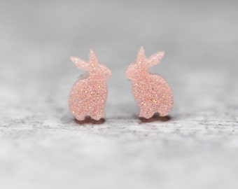 Mini Bunny Earrings, Rabbit Studs, Rabbit Earrings, Easter Gift for Kids