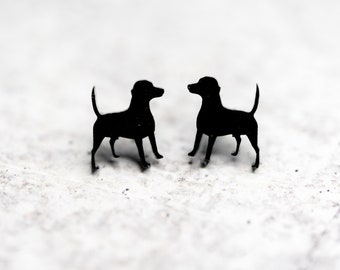 Beagle Studs, Dog Earrings, Hound Dog Studs, Beagle Earrings