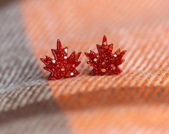 Maple Leaf Earrings, Fall Earrings,