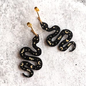 Limited Edition Reversible Snake Earrings, Rep Earrings, Witchy Earrings, Year of the Snake