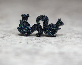 Tiny Squirrel Earrings, Squirrel Studs, Little Squirrel Stud Earrings