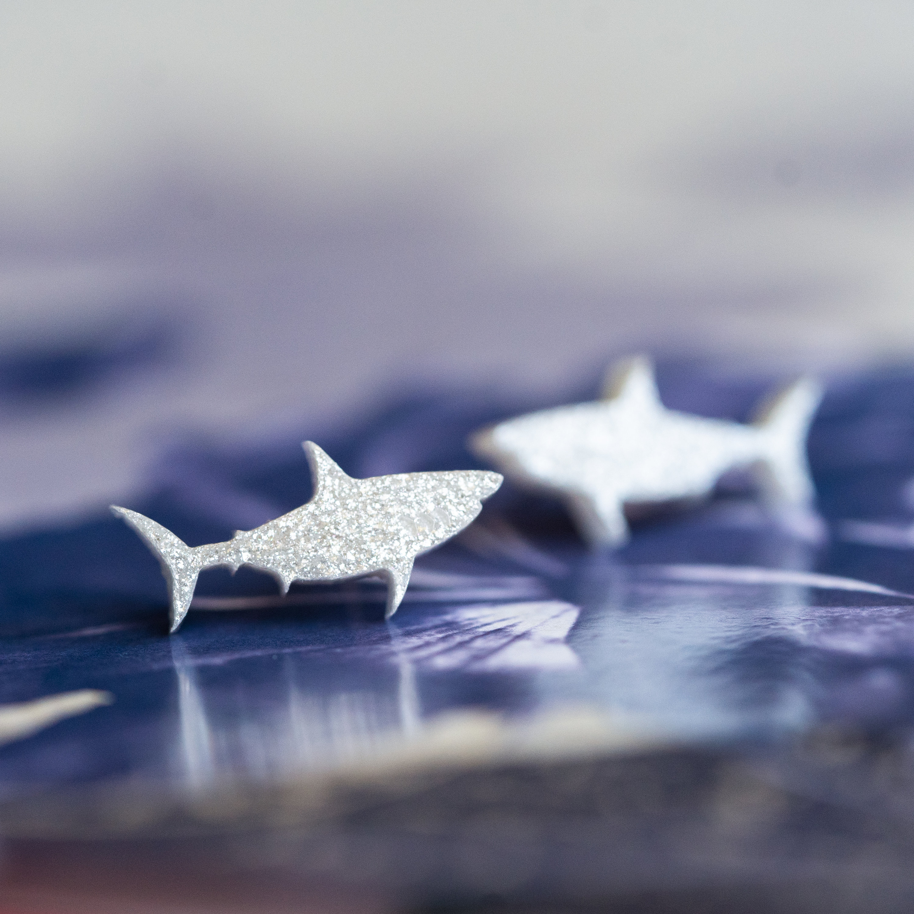 Shark stud earrings sale
