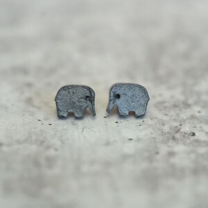 Tiny Elephant Studs, Cute Elephant Earrings, Pachyderm Earrings