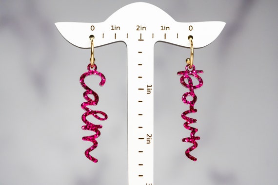 Calm Down Earrings: Taylor Inspired Stainless Steel + Resin Drop Earrings