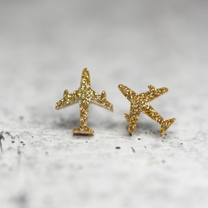 Little Airplane Earrings, Plane Studs, Travel Earrings, Pilot Earrings