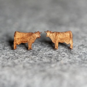 Cute 14mm Cow Earrings, Holstein Earrings, Farm Animal Studs